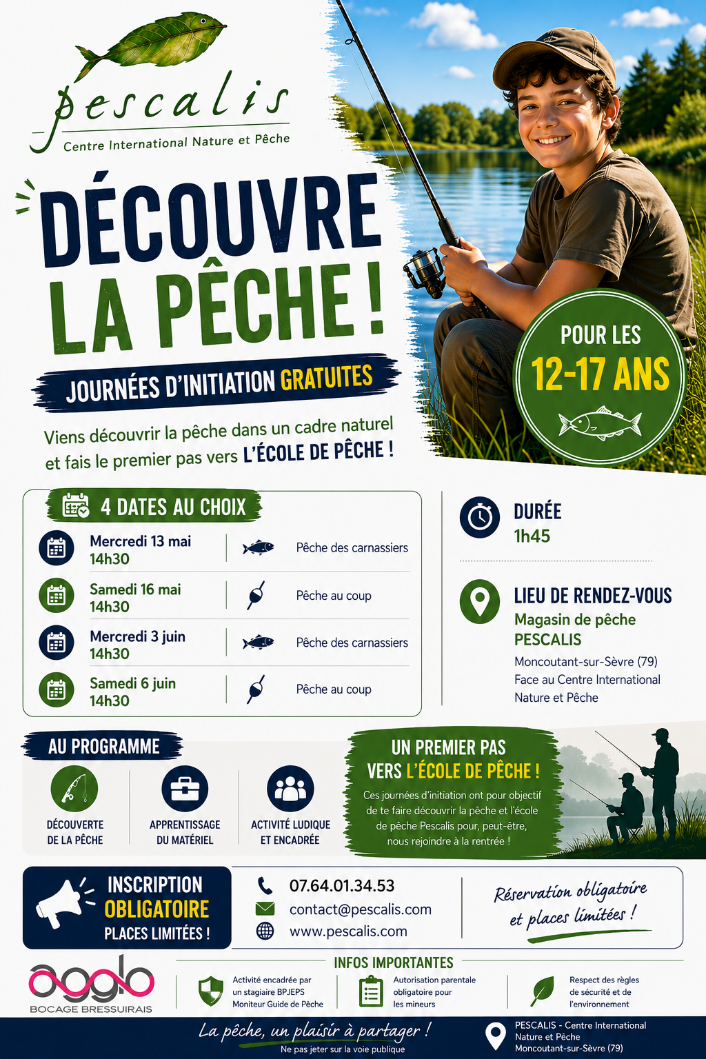 Journées d'initiation gratuites - Découvre la pêche! — visuel événement