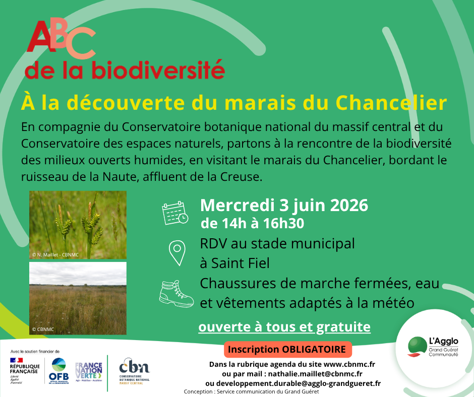 ABC de la biodiversité : à la découverte du marais du Chancelier