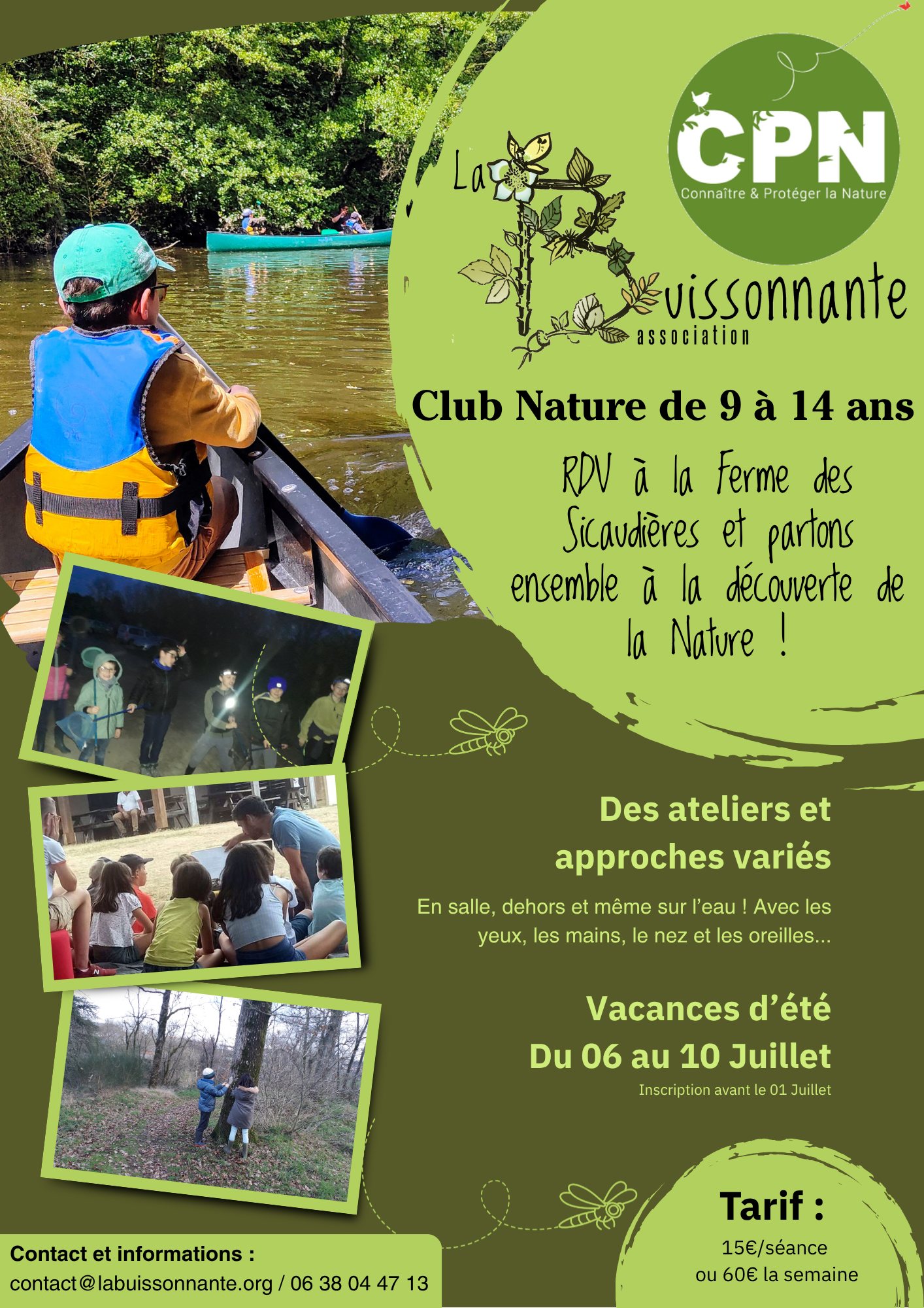 Club Nature - Balade découverte de l'Argenton en canoë