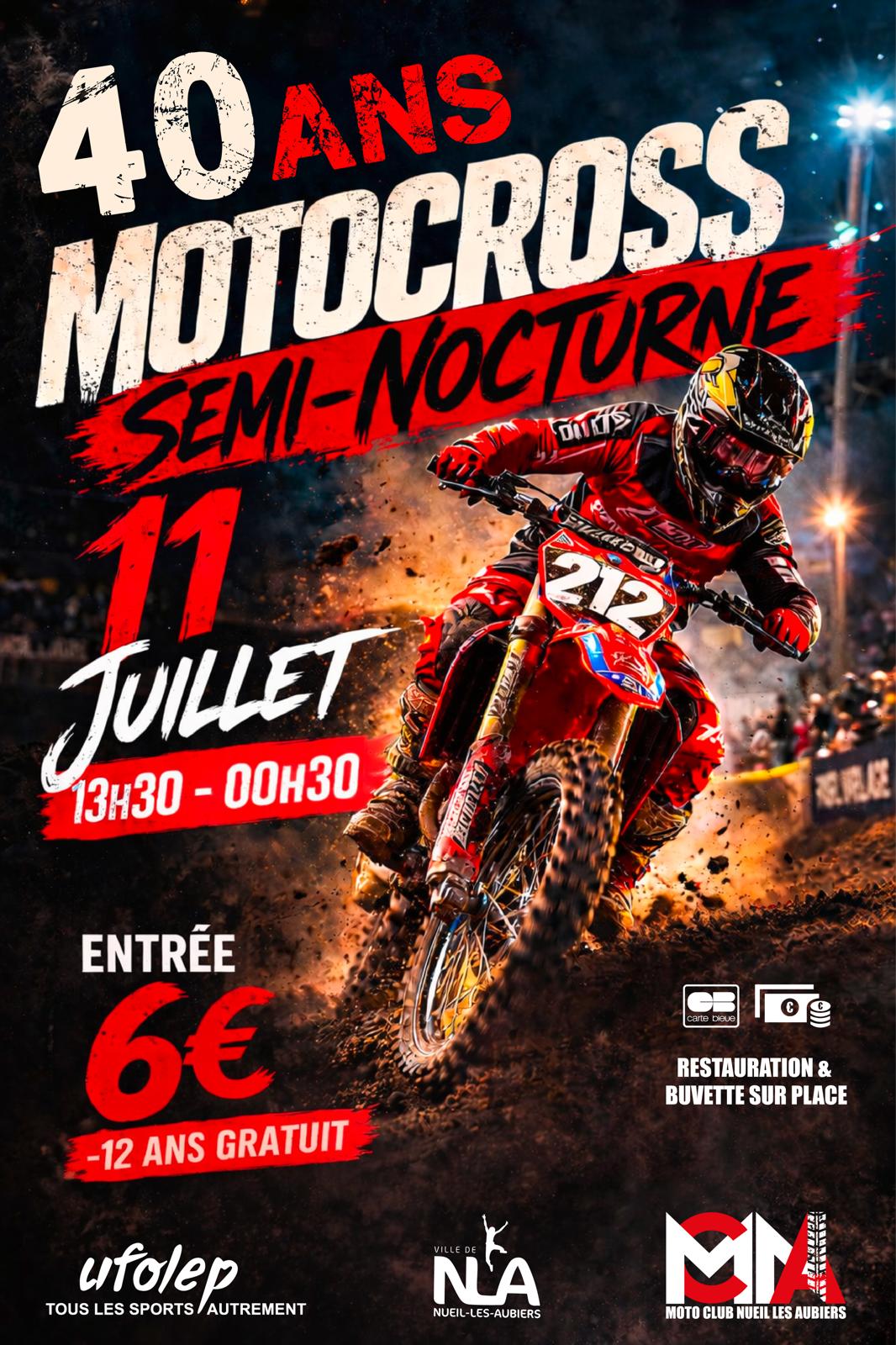 Motocross semi-nocturne — visuel événement