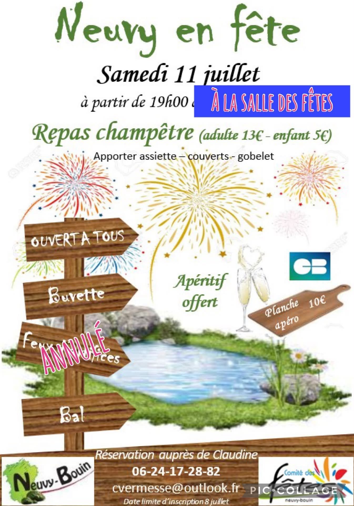 Neuvy en fête - FEU D'ARTIFICE ANNULÉ