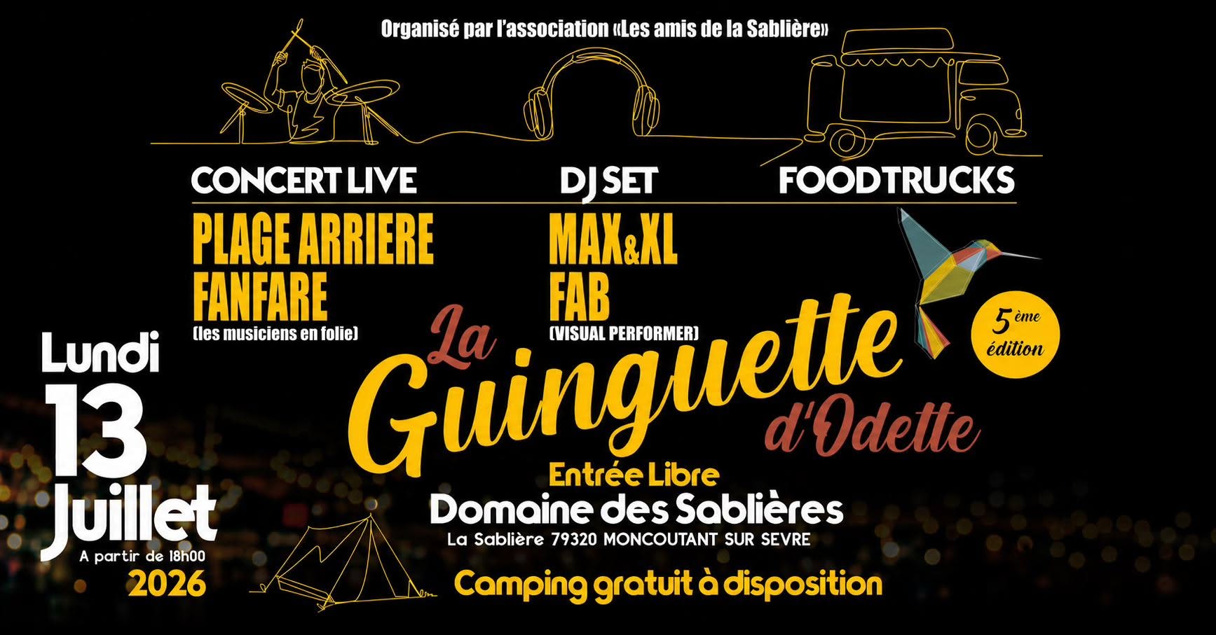 Soirée La Guinguette d'Odette au Domaine des Sablières