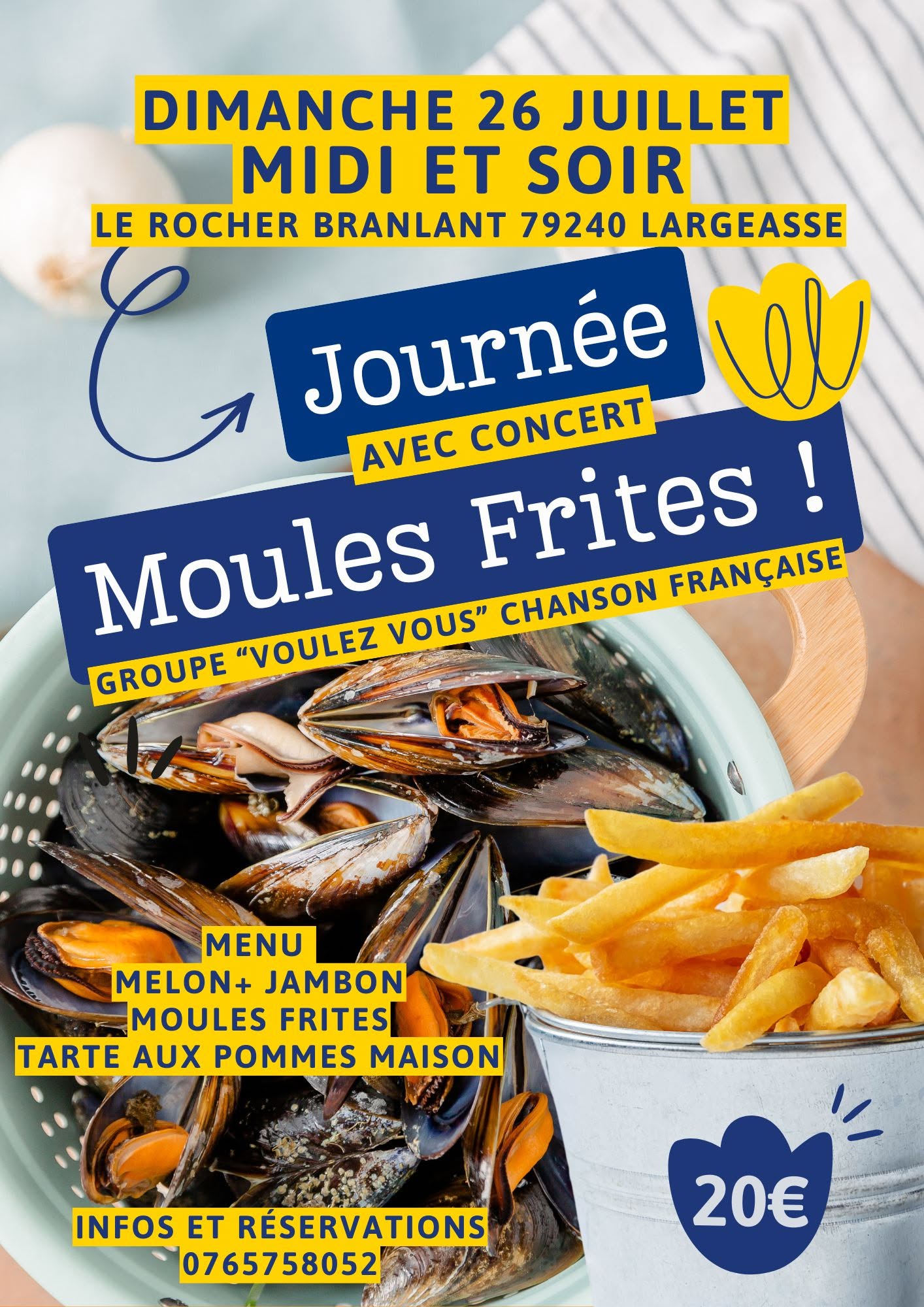 Journée moules frites avec concert
