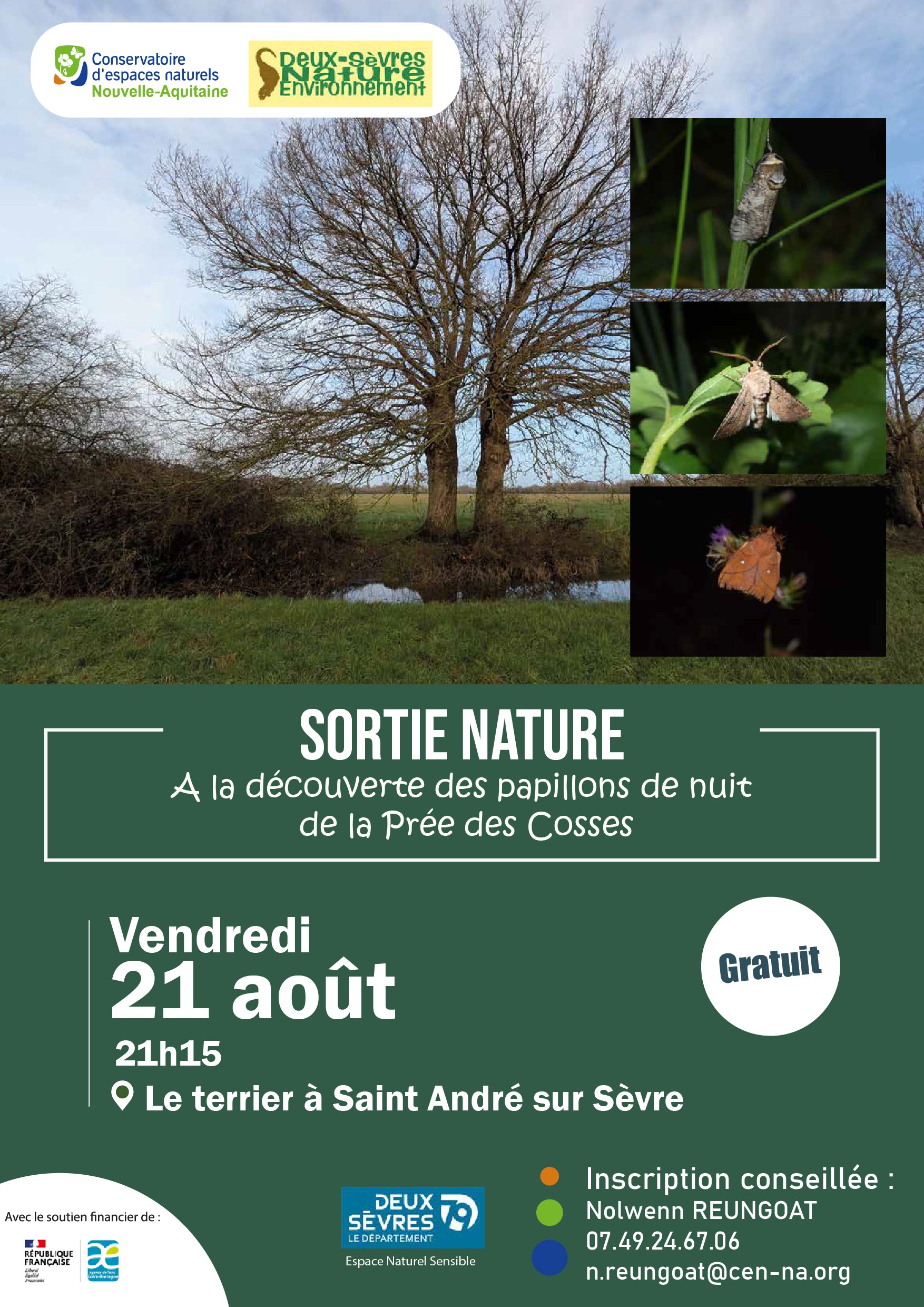 Sortie nature - À la découverte des papillons de nuit de la Prée des Cosses