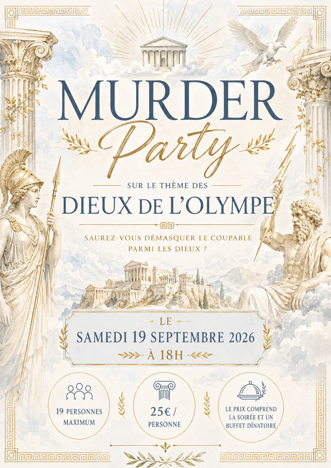 Cacaothé - Soirée Murder Party "Les dieux de l'Olympe"