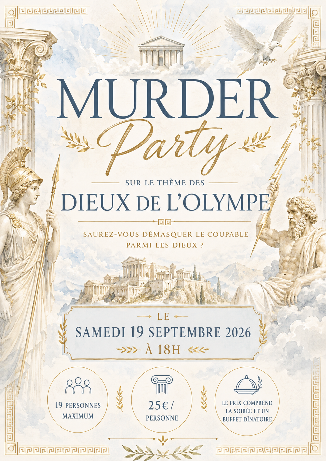 Cacaothé - Soirée Murder Party "Les dieux de l'Olympe"
