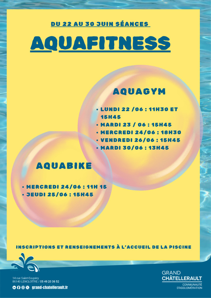 Activités aquafitness — visuel événement