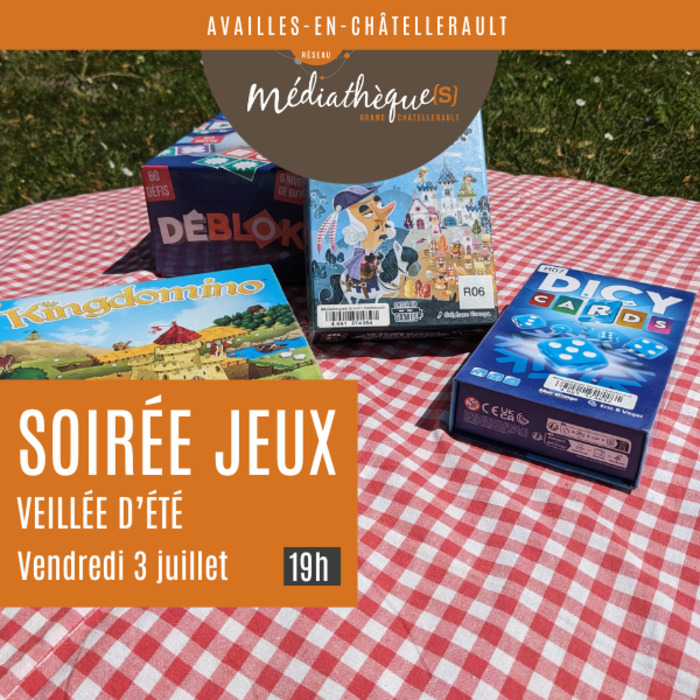 Soirée jeux : veillée d'été dans le jardin de la médiathèque
