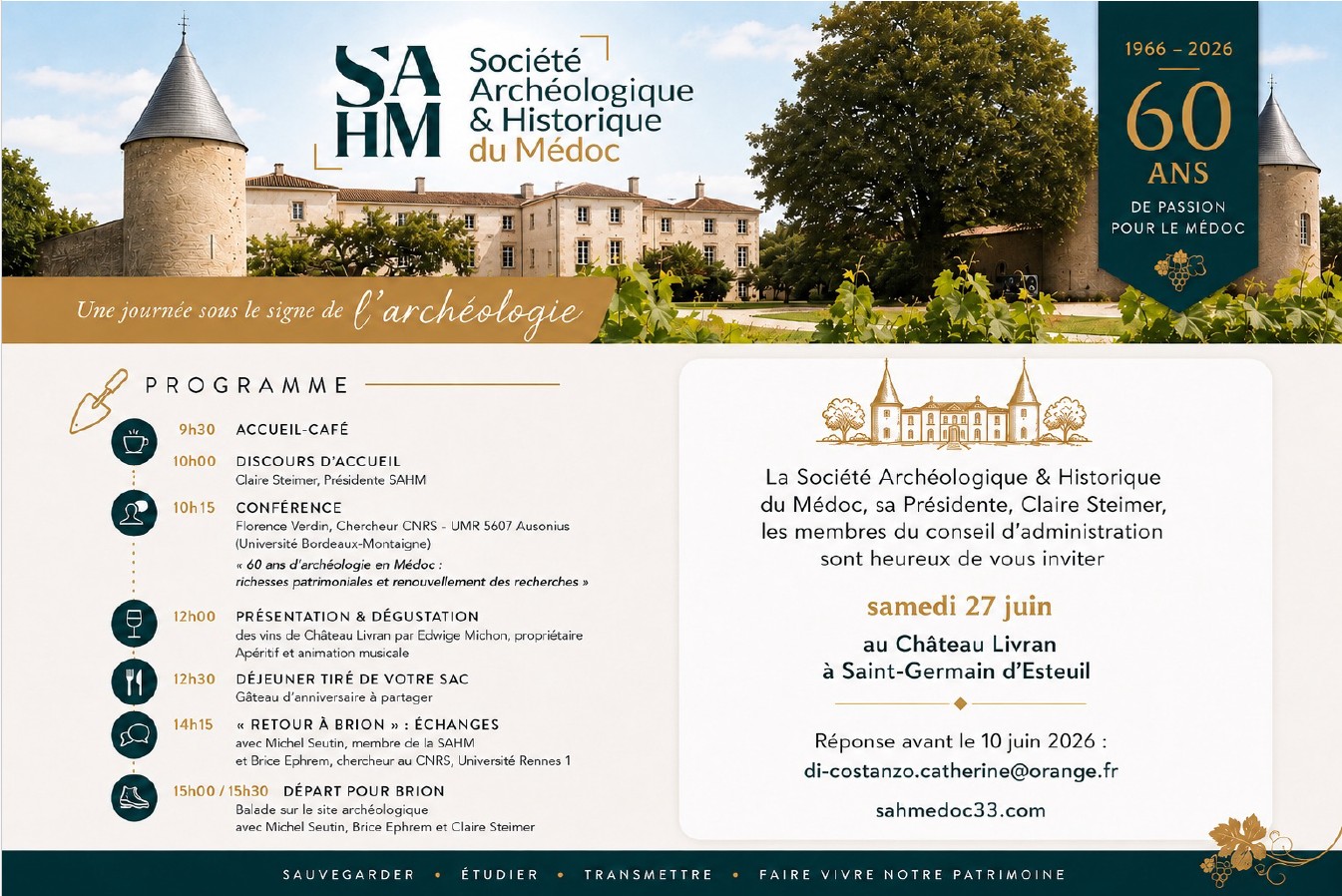 60 ans d'archéologie dans le Médoc au Château Livran, Saint-Germain-d'Esteuil - photo 2