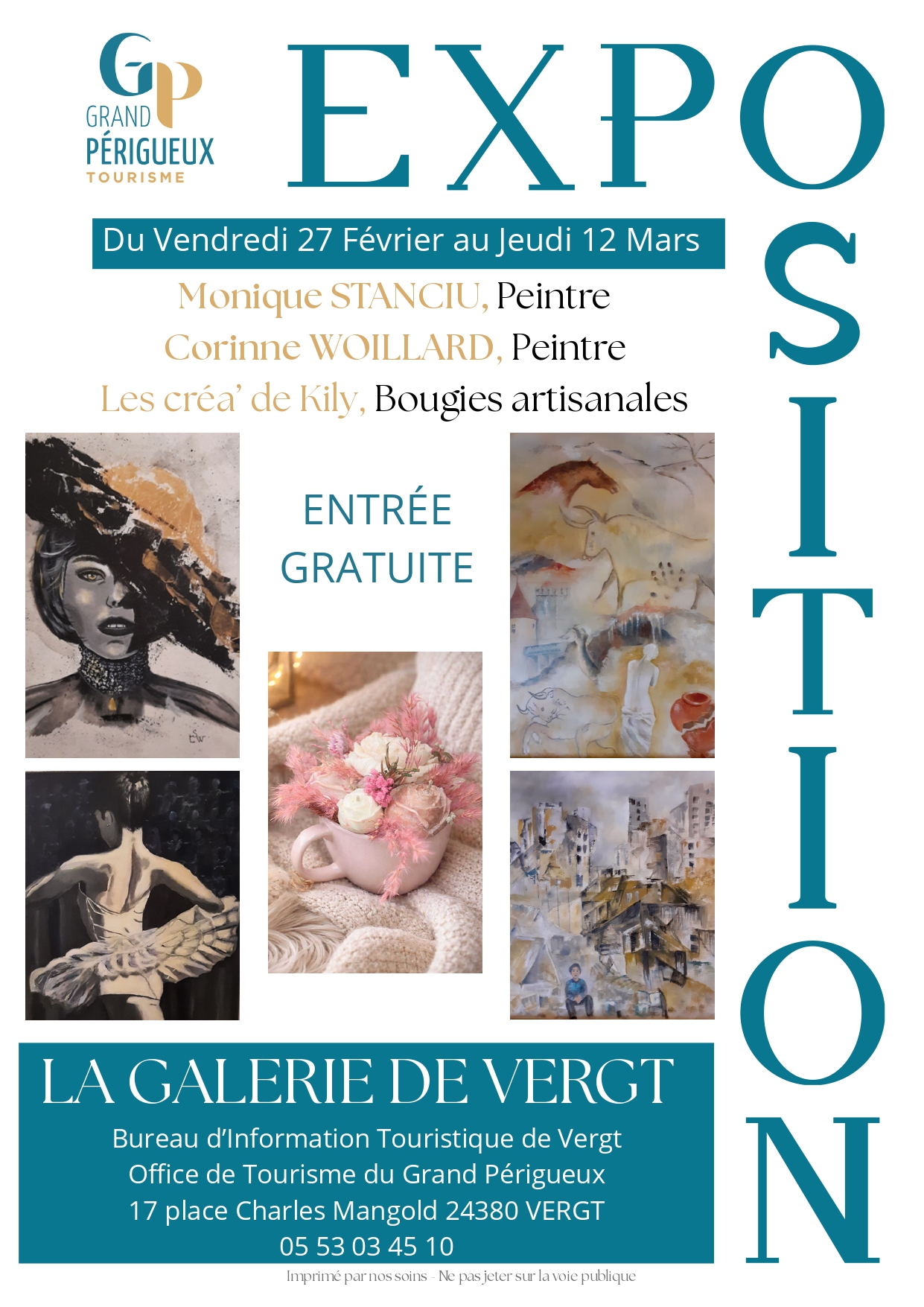 Exposition de Monique STANCIU, Corinne WOILLARD et Les créa' de Kily