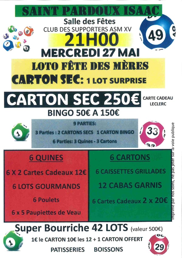 Loto spécial - Fête des mères — visuel événement