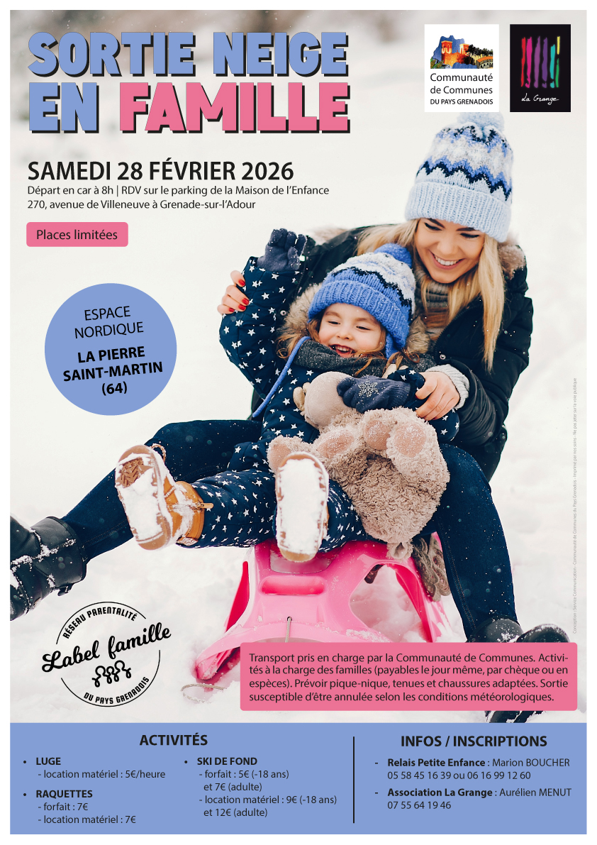 Sortie en famille à la neige