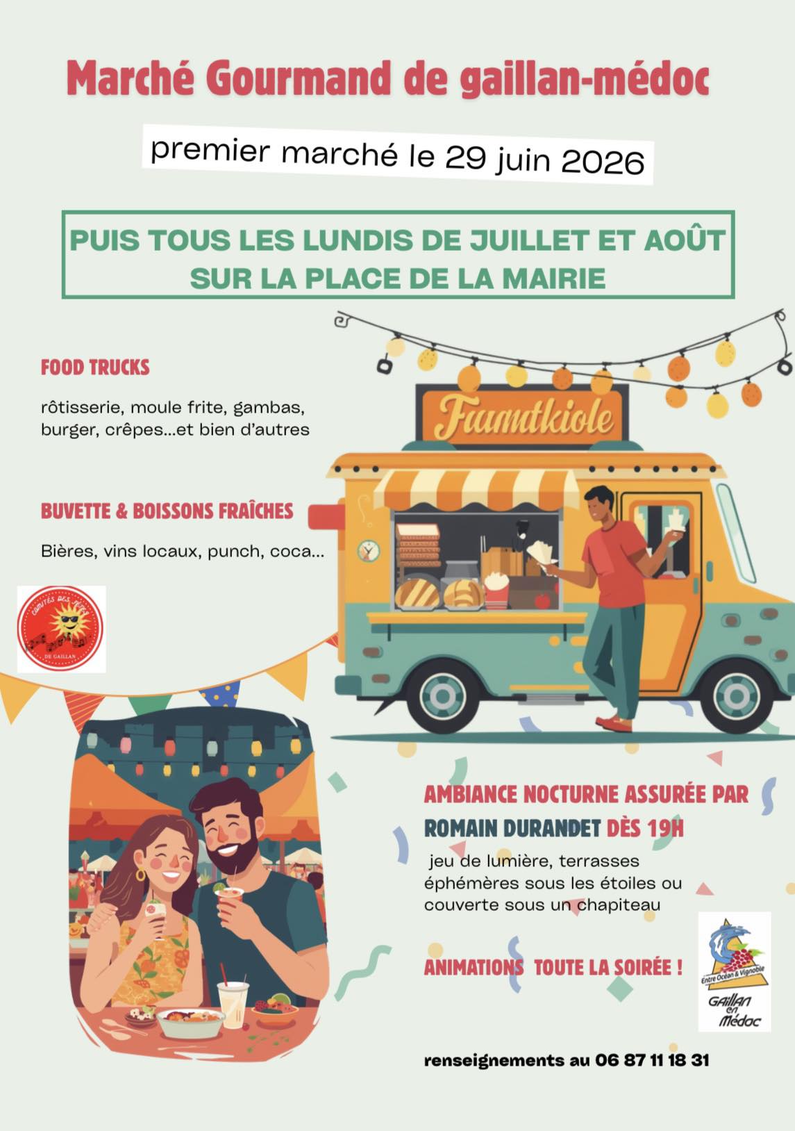 Marché nocturne et gourmand à Gaillan-Médoc — visuel événement