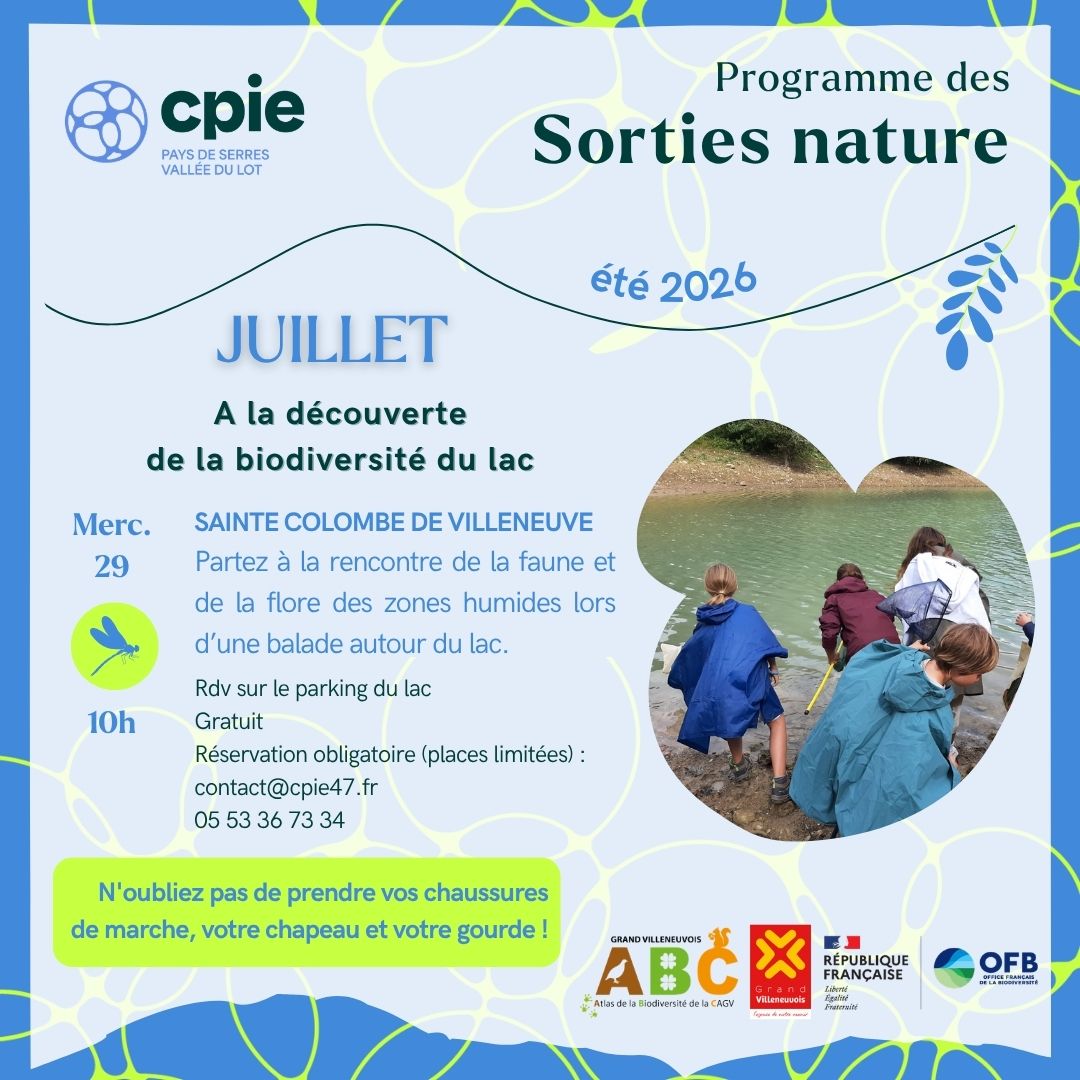 Affiche de l'événement A la découverte de la biodiversité du lac