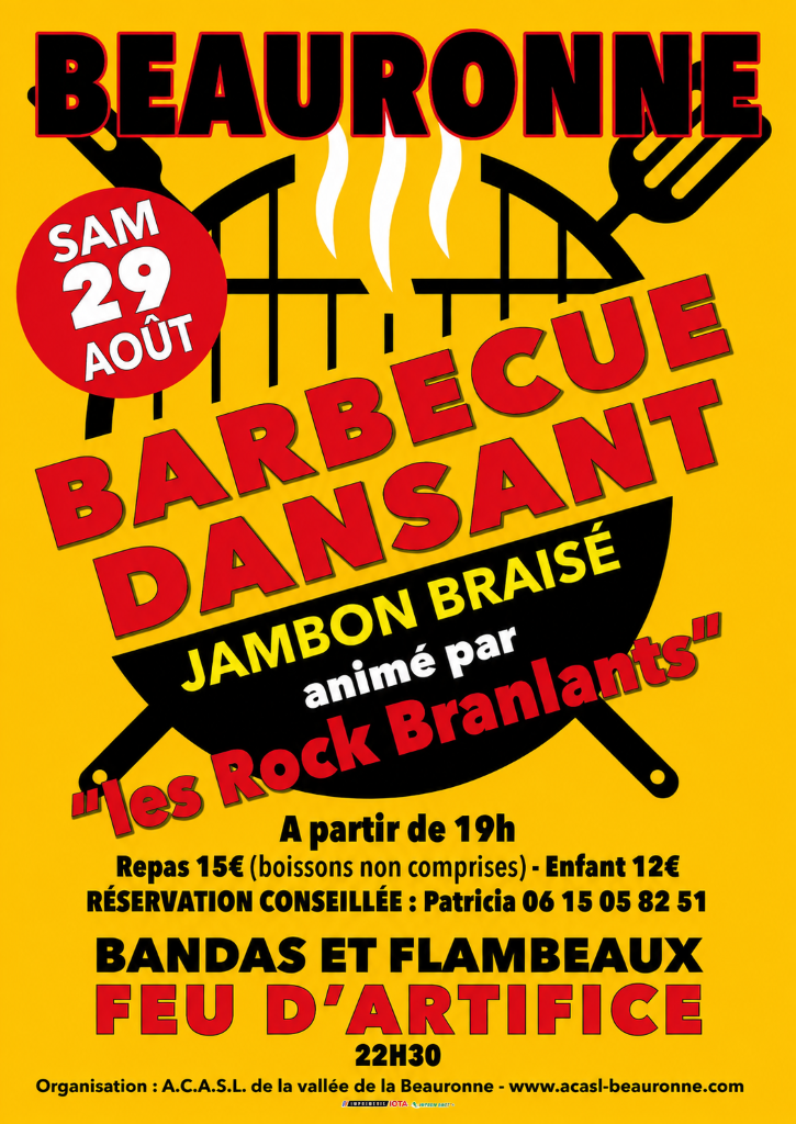 Soirée festive : barbecue dansant, concert, feu d'artifice