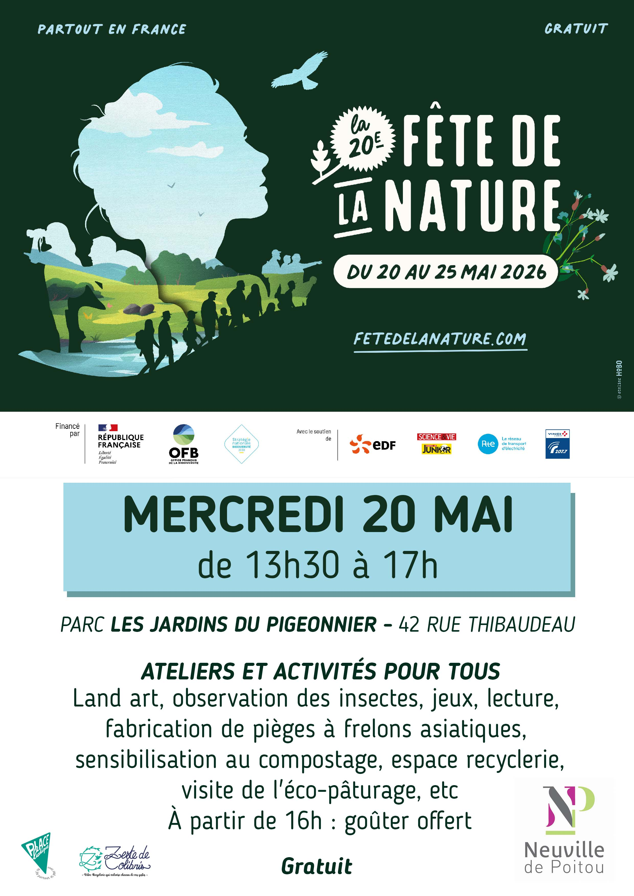 affiche fête de la nature de neuville de poitou