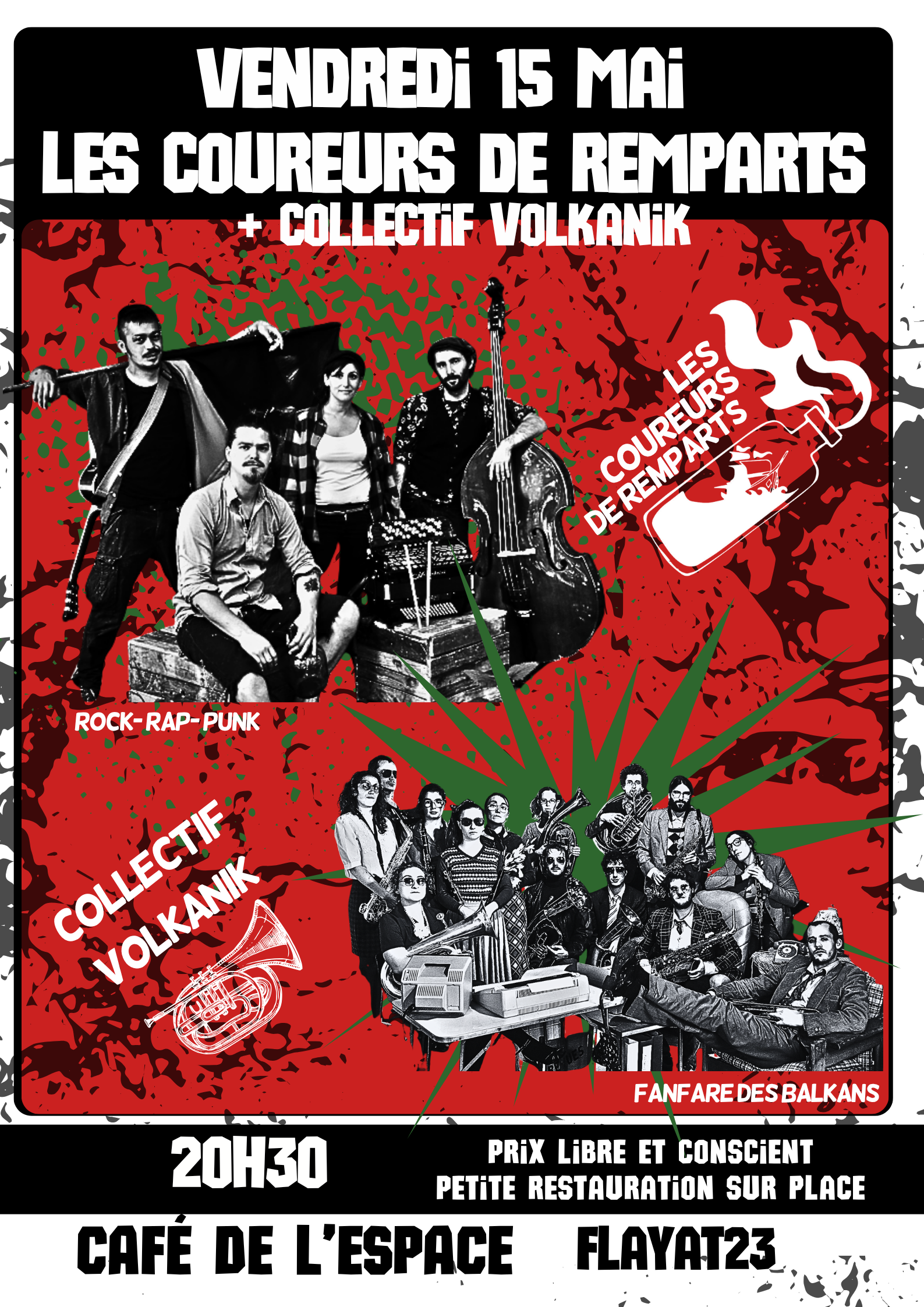 Concert FANFARE VOLKANIK + LES COUREURS DE REMPARTS — visuel événement