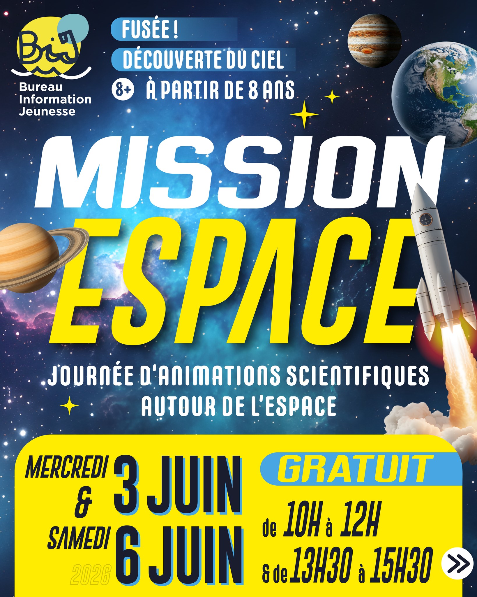 Mission espace — visuel événement