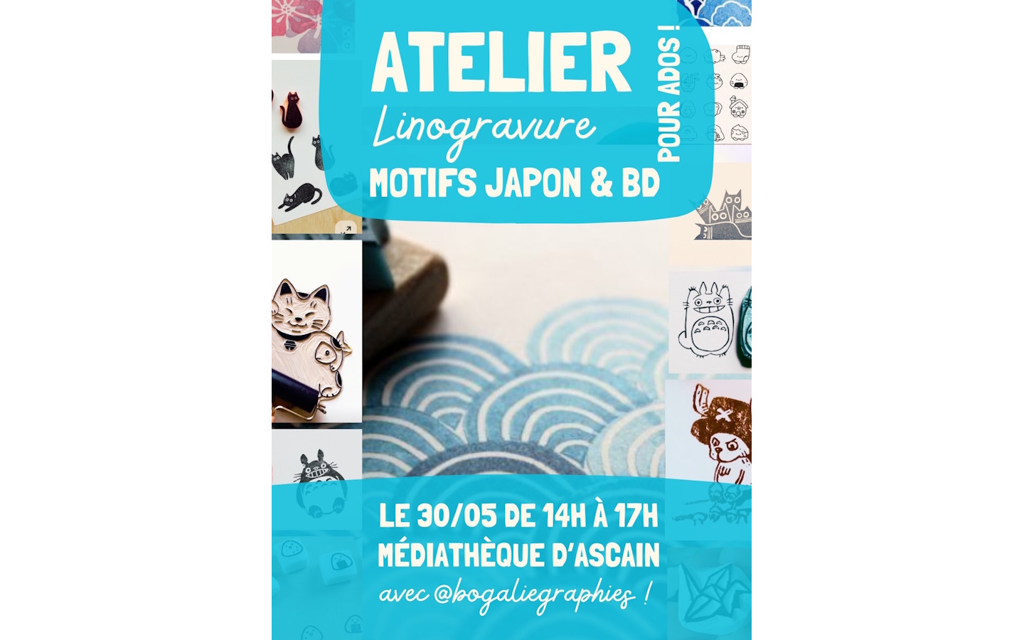 Atelier linogravure — visuel événement