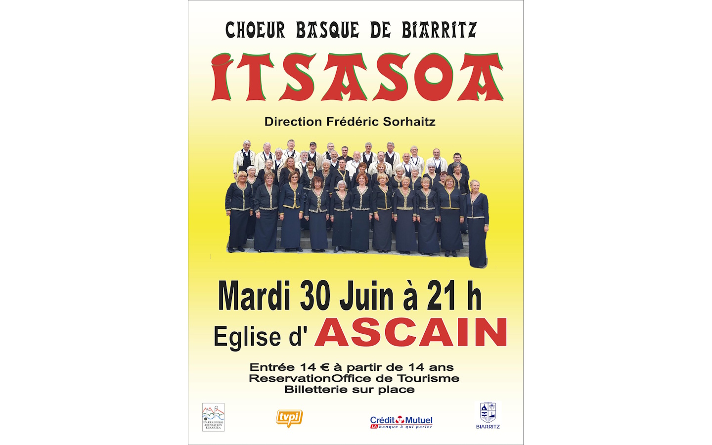 Concert de chants basques avec le chœur mixte Itsasoa — visuel événement