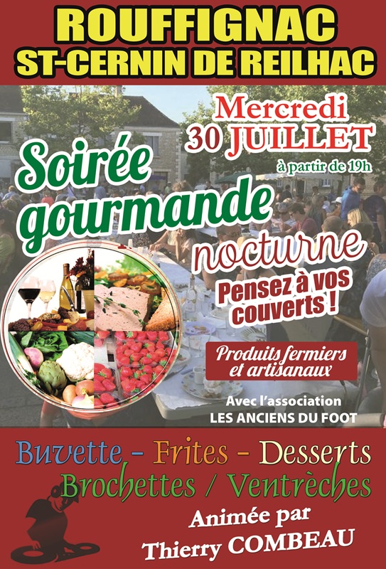 Marché gourmand nocturne à Rouffignac-Saint-Cernin, Rouffignac-Saint-Cernin-de-Reilhac