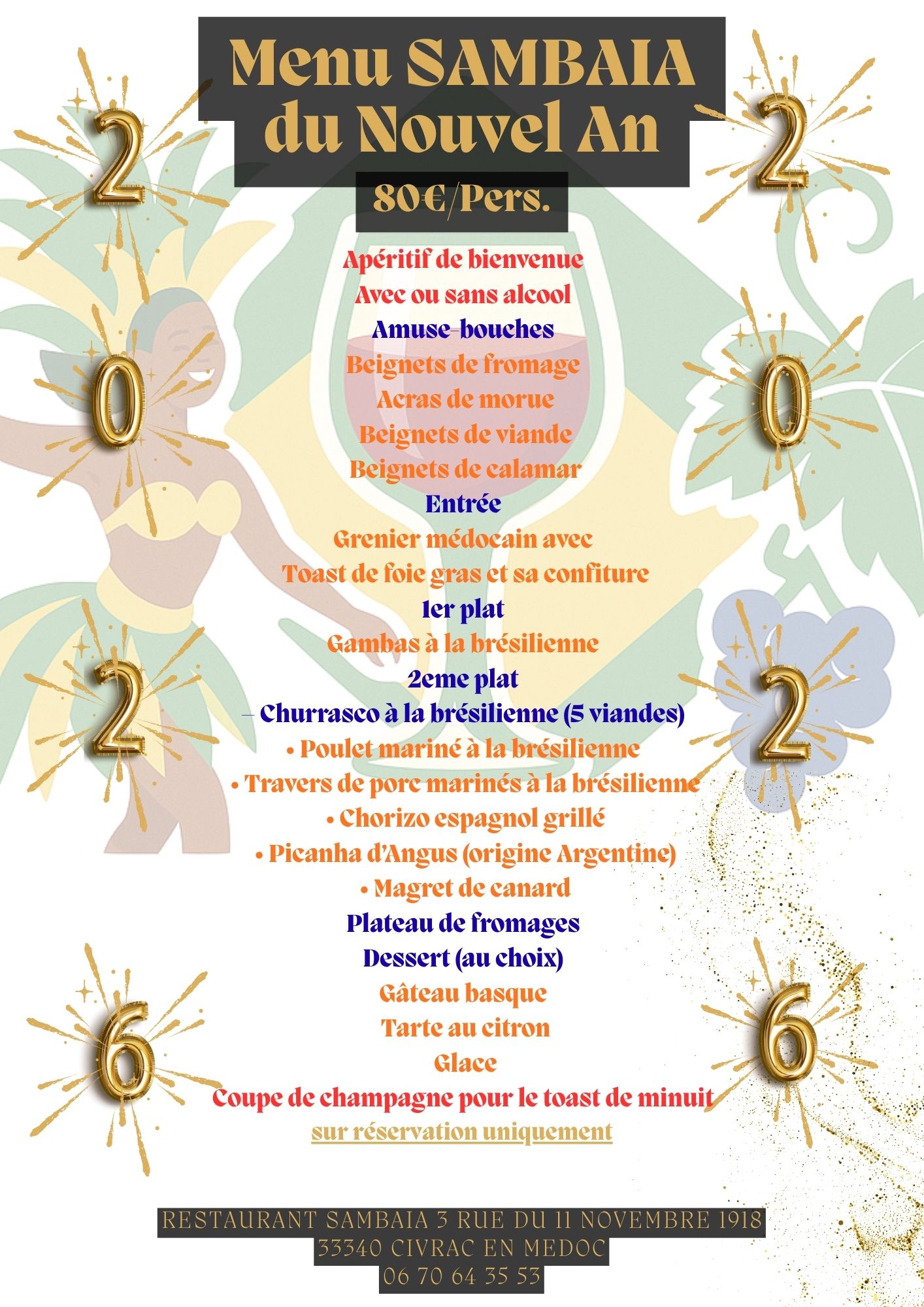Reveillon de la St-Sylvestre au Sambaia