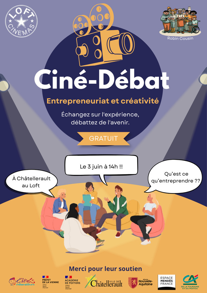 Ciné-débat "Entrepreneuriat et Créativité" 2026 — visuel événement