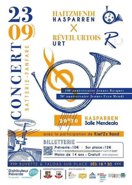 Concert avec la batterie fanfare Haitzmendy Concert avec la batterie fanfare Haitzmendy