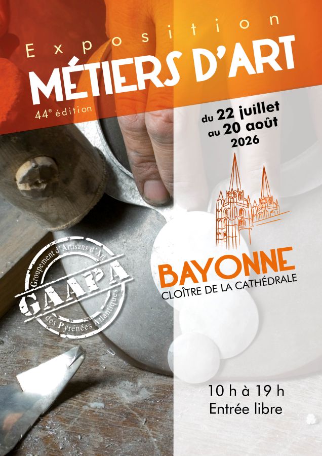 Exposition des métiers d'art au cloître de la cathédrale de Bayonne — visuel événement