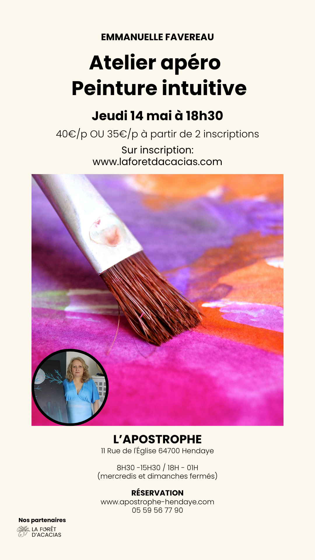 Atelier apéro - Peinture intuitive — visuel événement