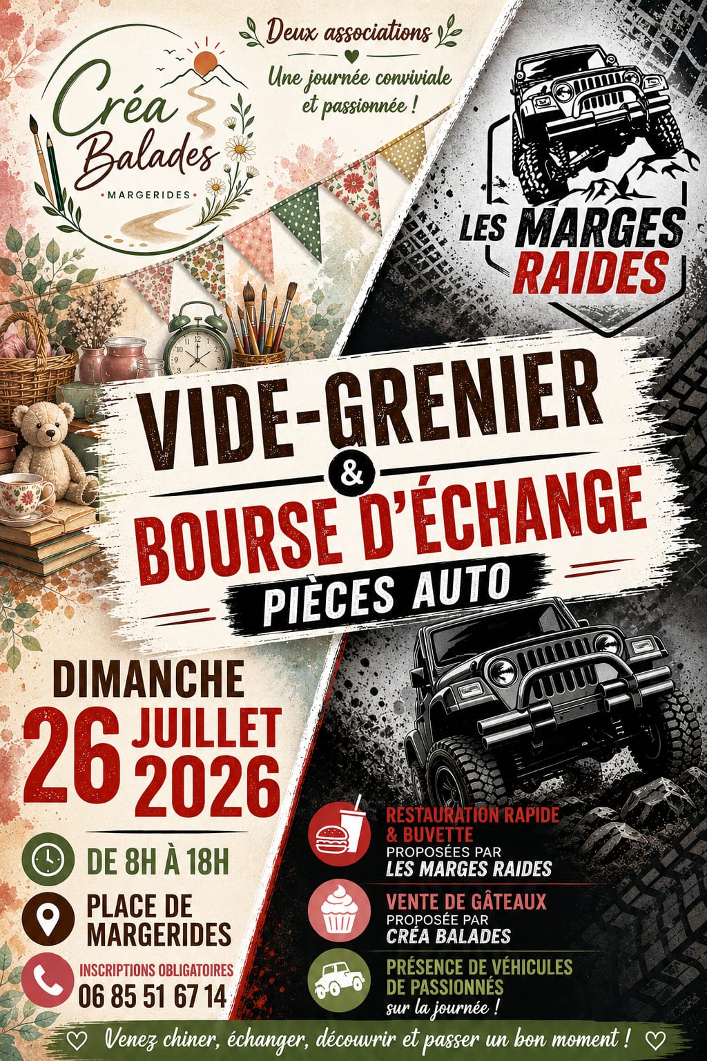 Vide-greniers et bourse d'échange pièces auto — visuel événement