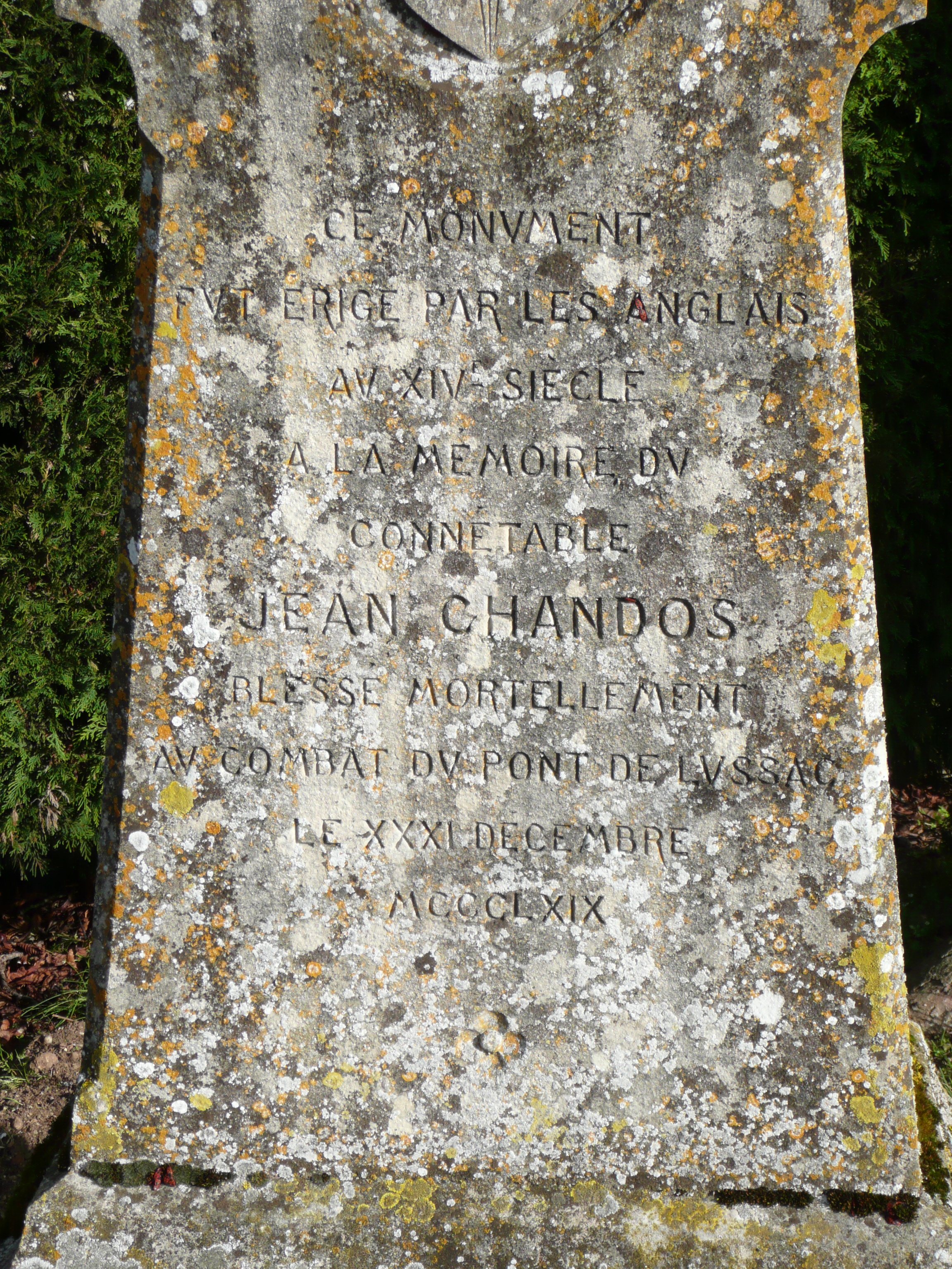 Cénotaphe de Jean Chandos, Mazerolles