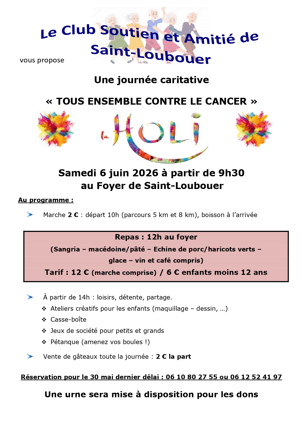 Journée « TOUS ENSEMBLE CONTRE LE CANCER » — visuel événement