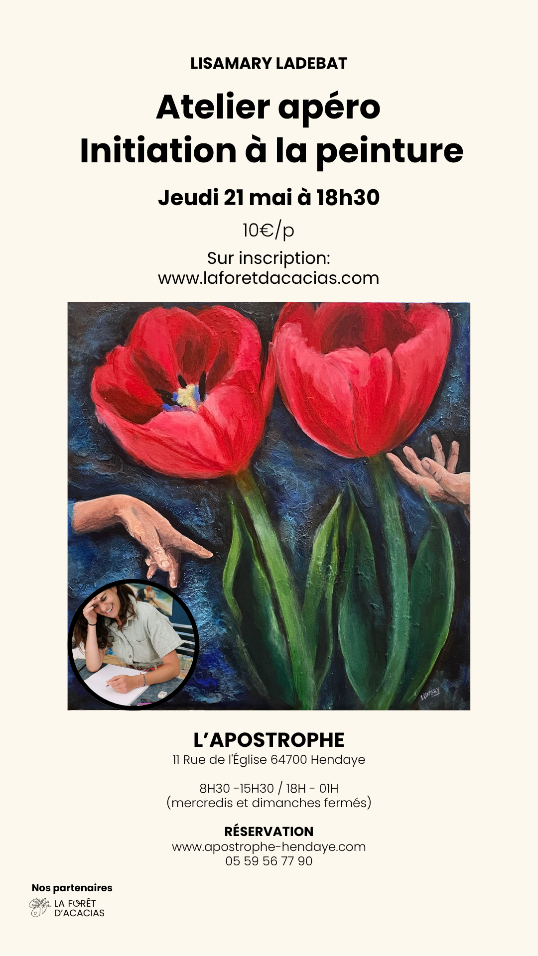 Atelier apéro - Initiation à la peinture — visuel événement