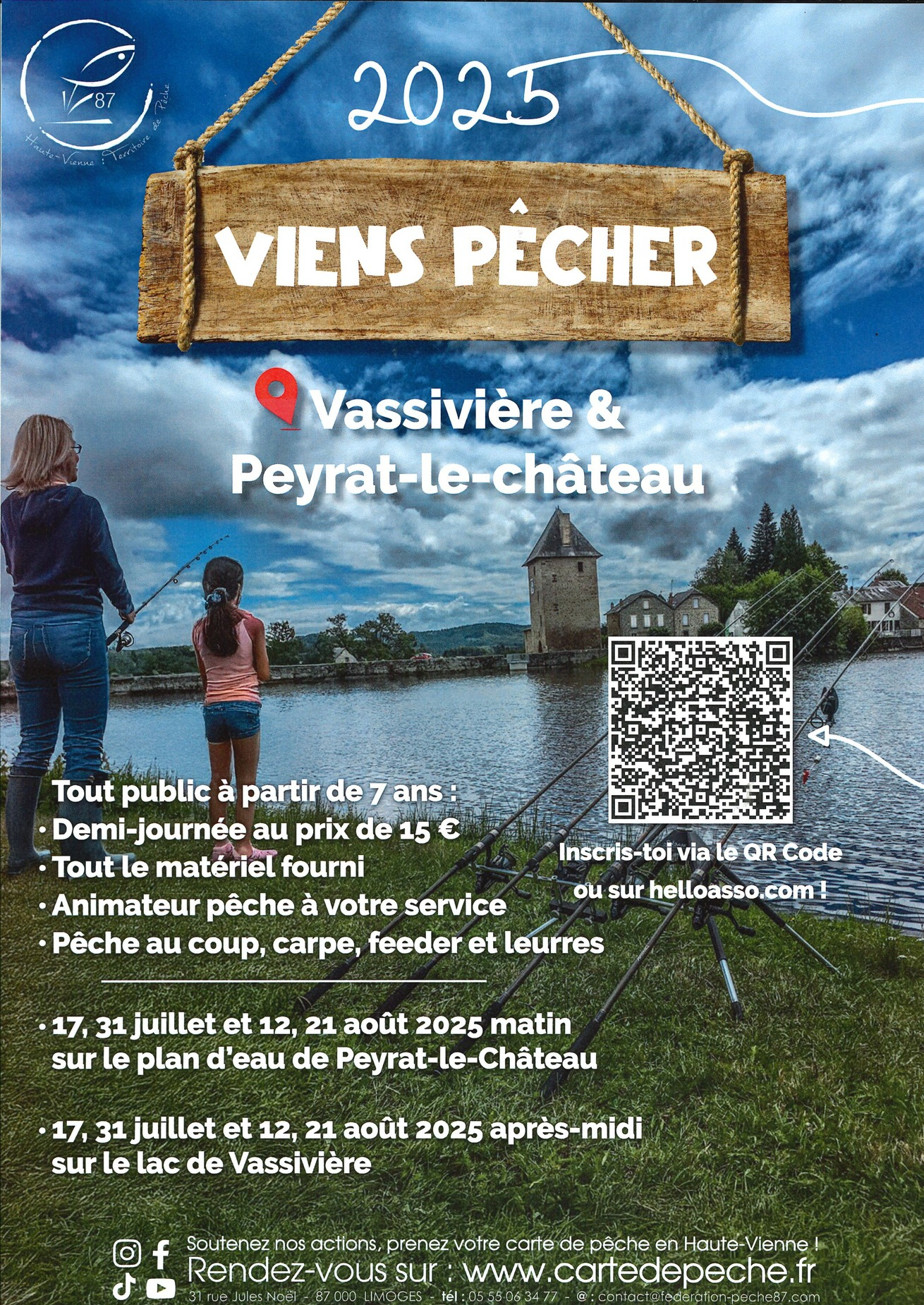 Pêche aux leurres du bord sur le lac de Vassivière