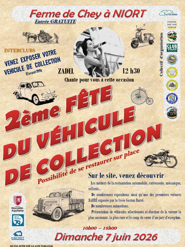 Fête du véhicule de collection à Niort — visuel événement