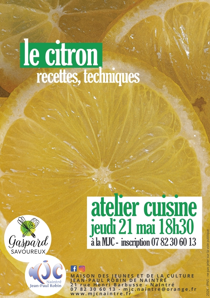 Atelier cuisine à la MJC : le citron !