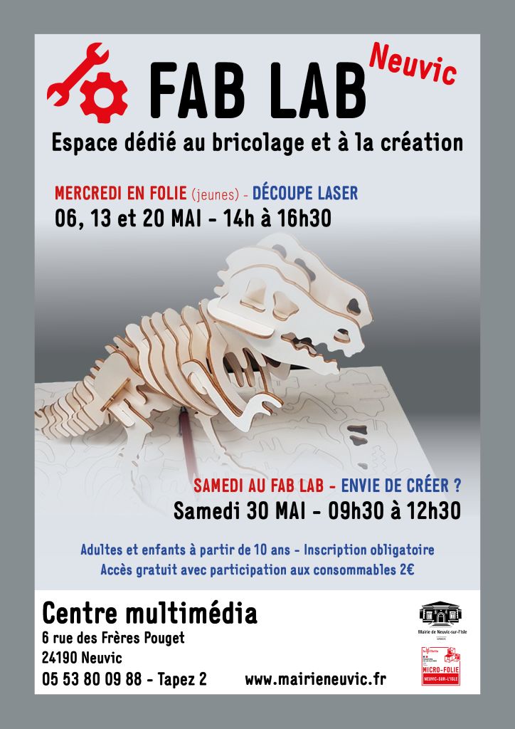 Atelier de création "Mercredi en Folie !" : Découpe laser, Neuvic - photo 4