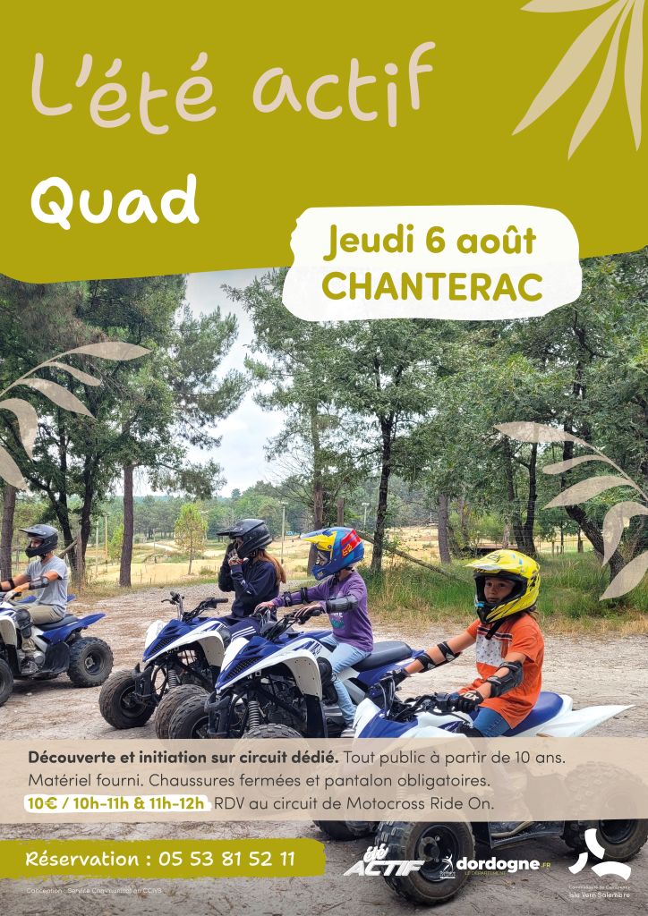 Eté actif : Quad, Chantérac