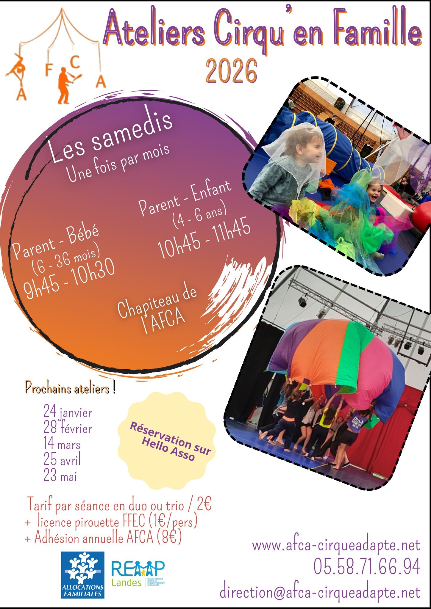 Atelier cirqu'en Familles - Parent/bébé