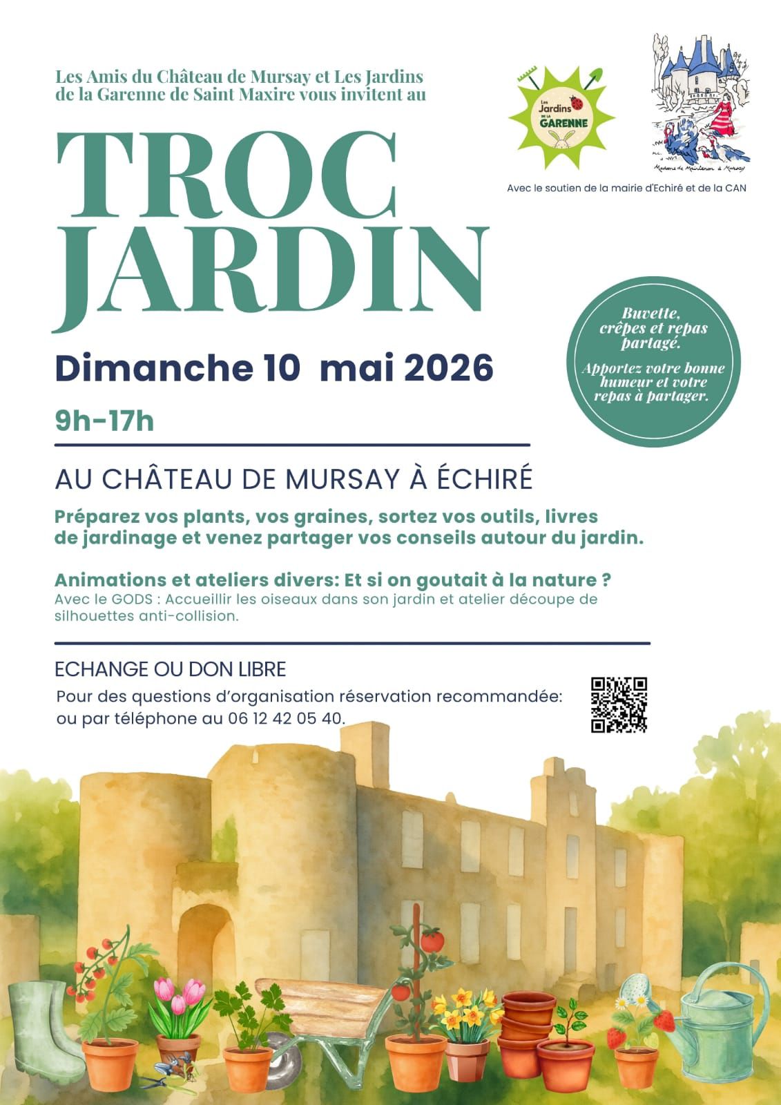 Troc jardin au Château de Mursay à Echiré