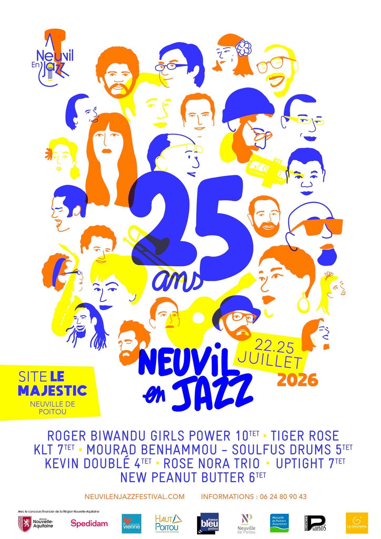 affiche du festival neuvil'en jazz 25ème édition