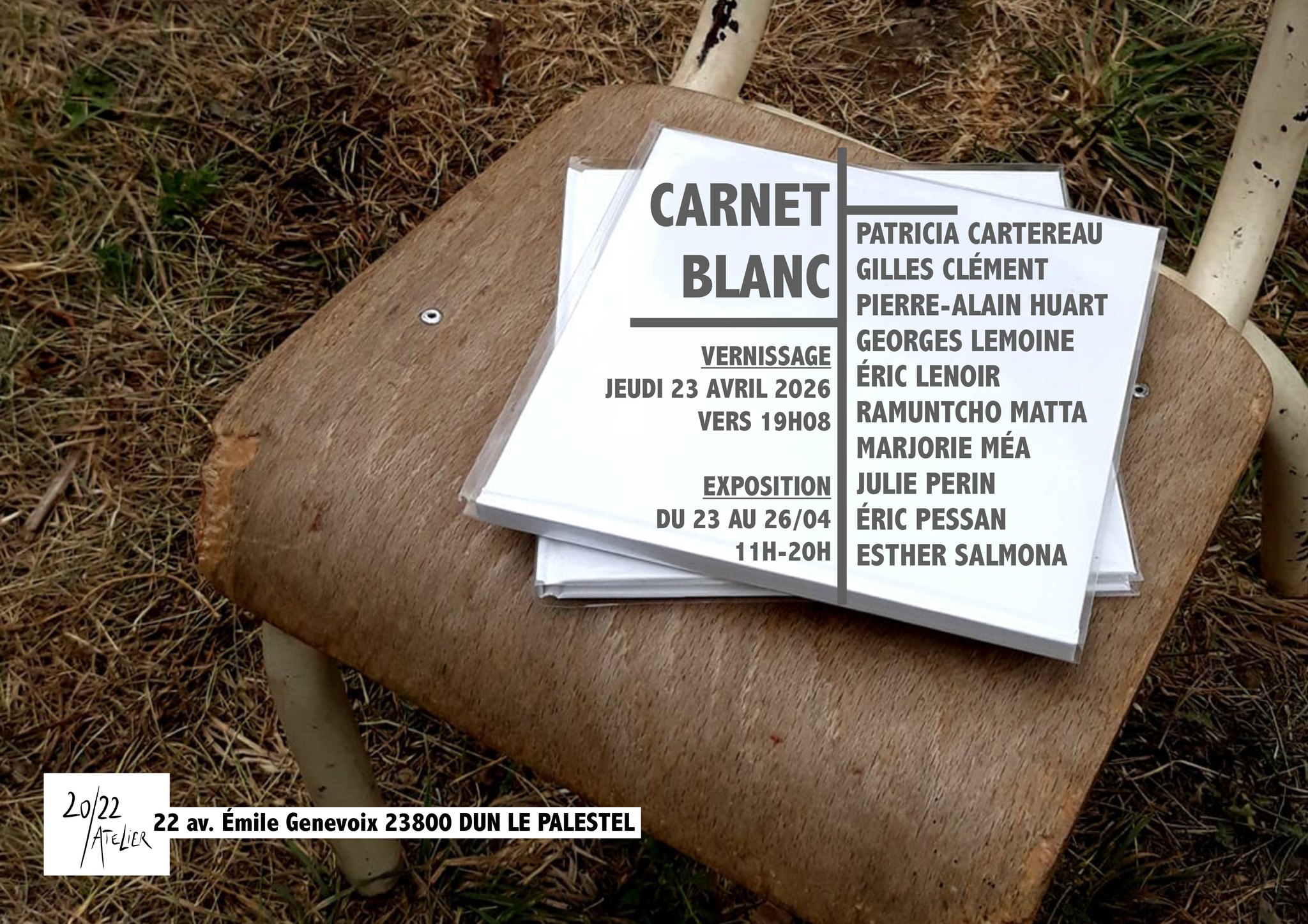 CARNET BLANC, herbier sensations paysage — visuel événement