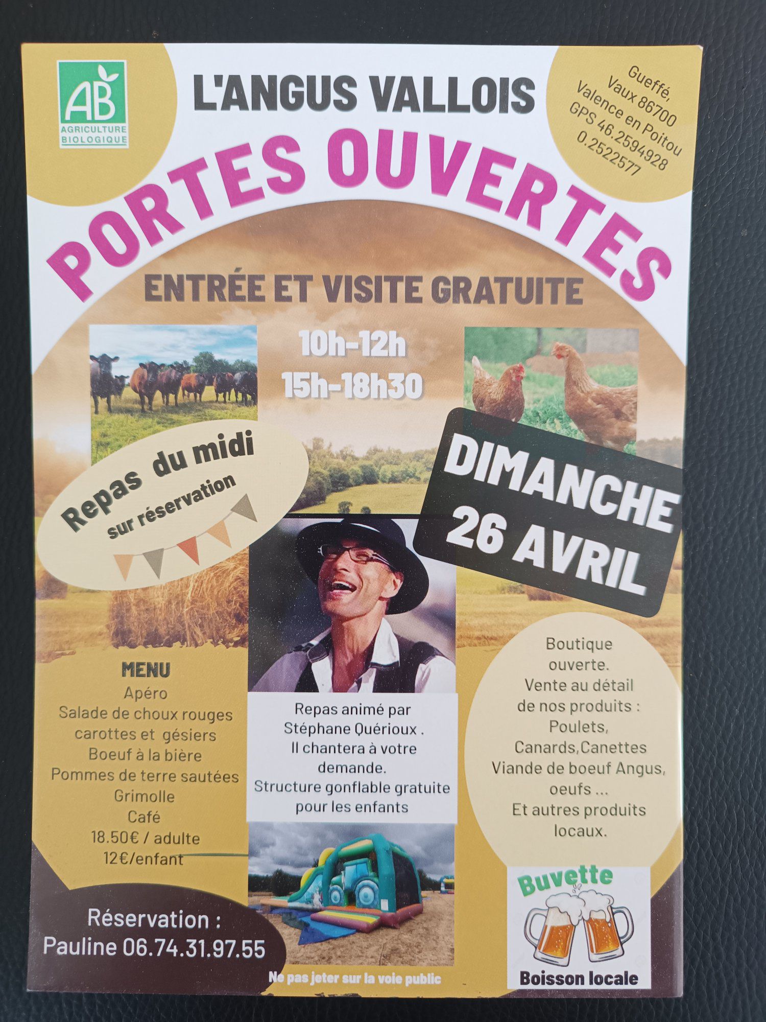 Portes Ouvertes de l'ANGUS Vallois — visuel événement