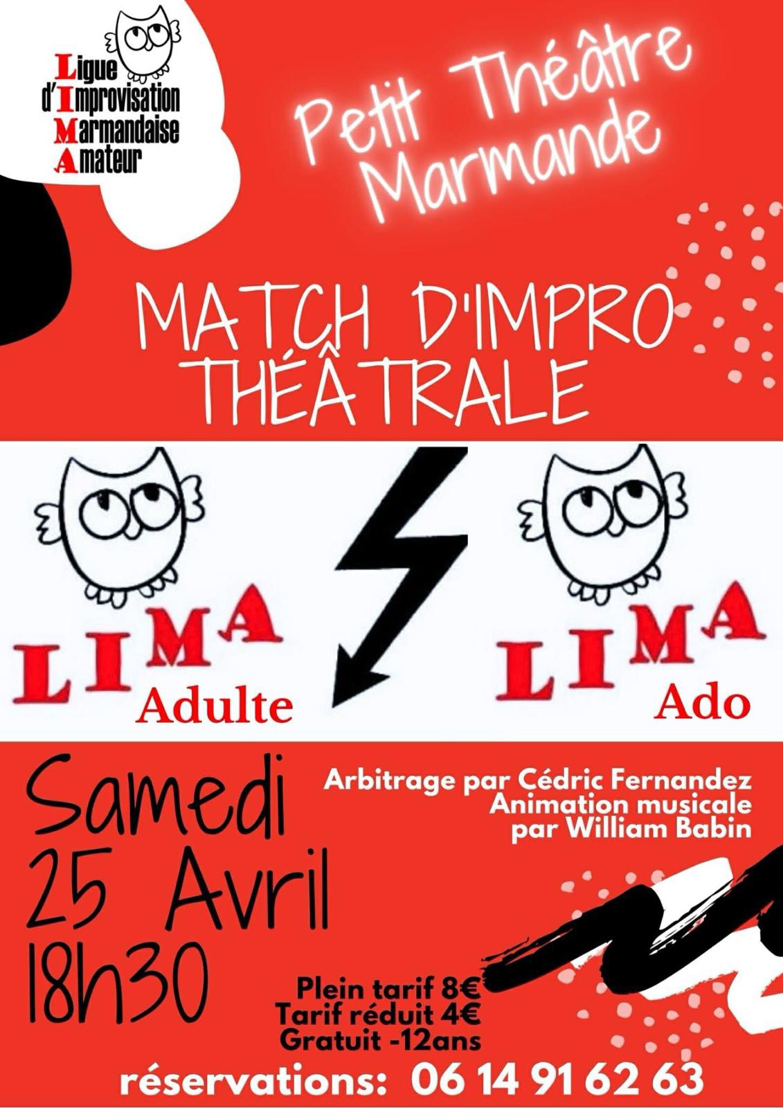Match d'impro théâtrale — visuel événement