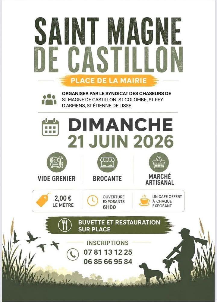 Vide-grenier à Saint-Magne-de-Castillon — visuel événement