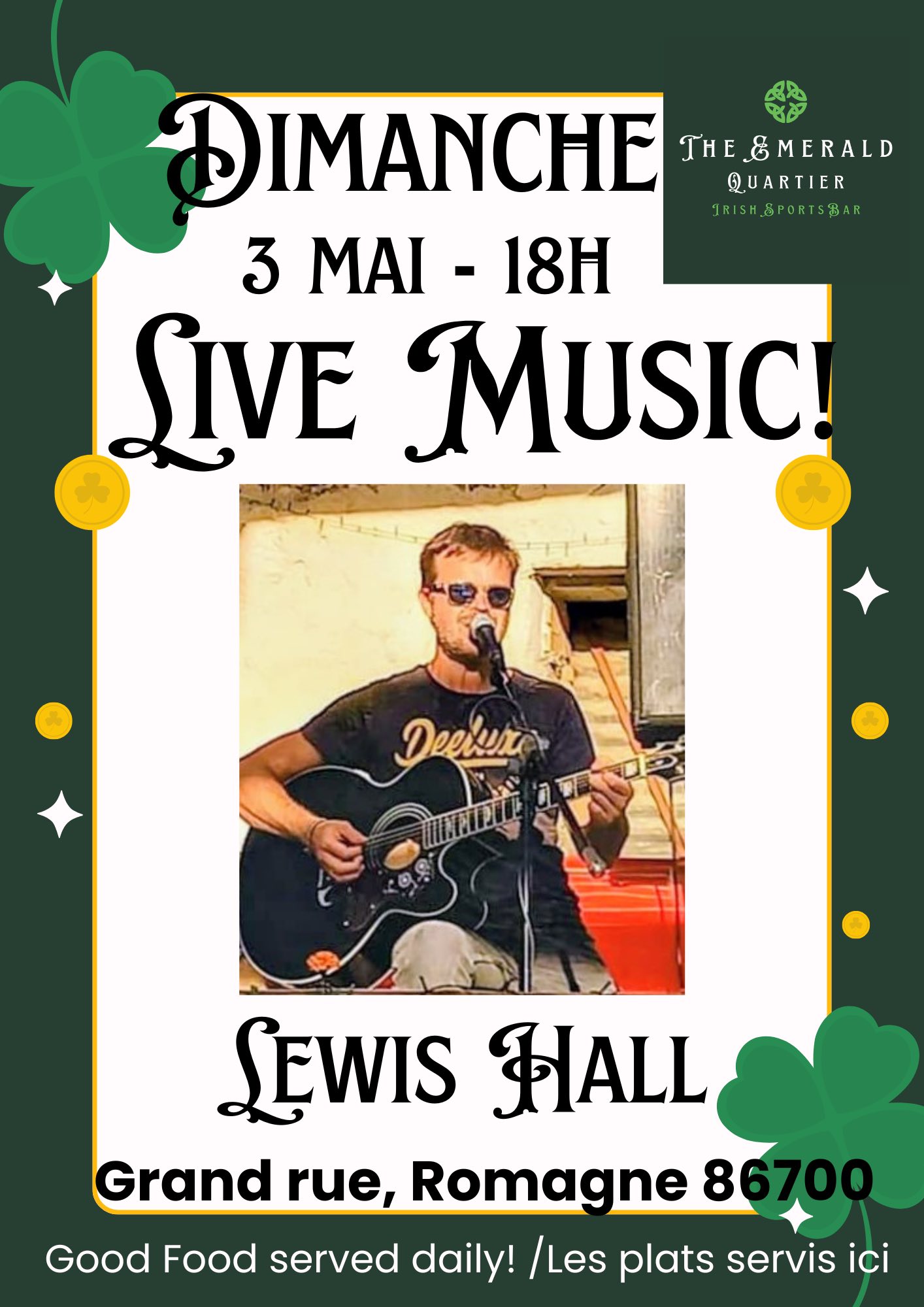 Live Music : Lewis Hall — visuel événement