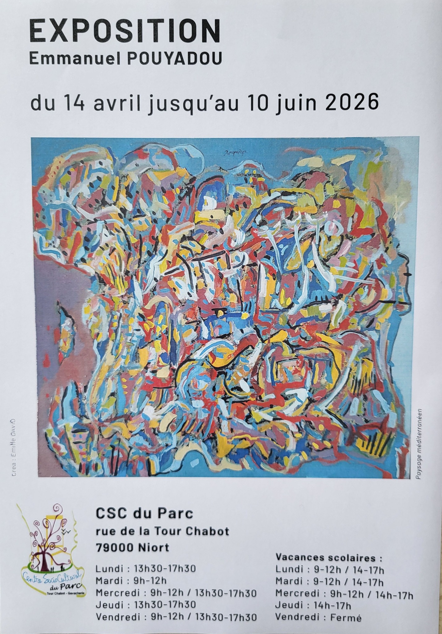 Exposition d'Emmanuel Pouyadou à Niort — visuel événement