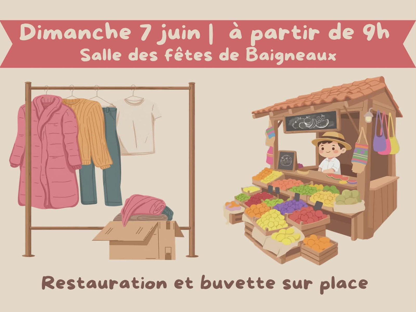 Marché de producteurs et vde-grenier — visuel événement