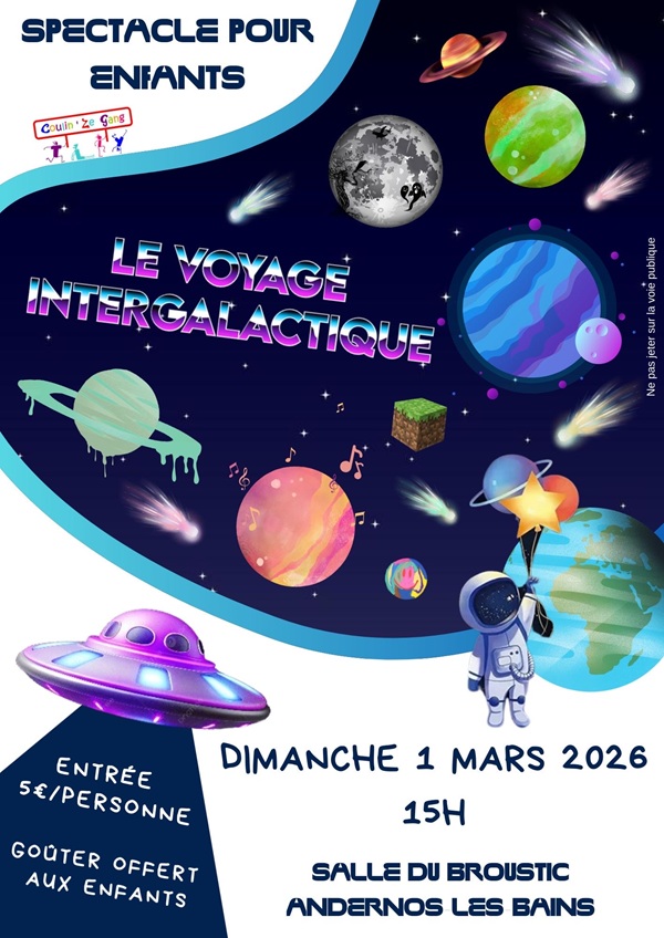 Spectacle Coulin'Ze Gang "Le voyage intergalactique !"